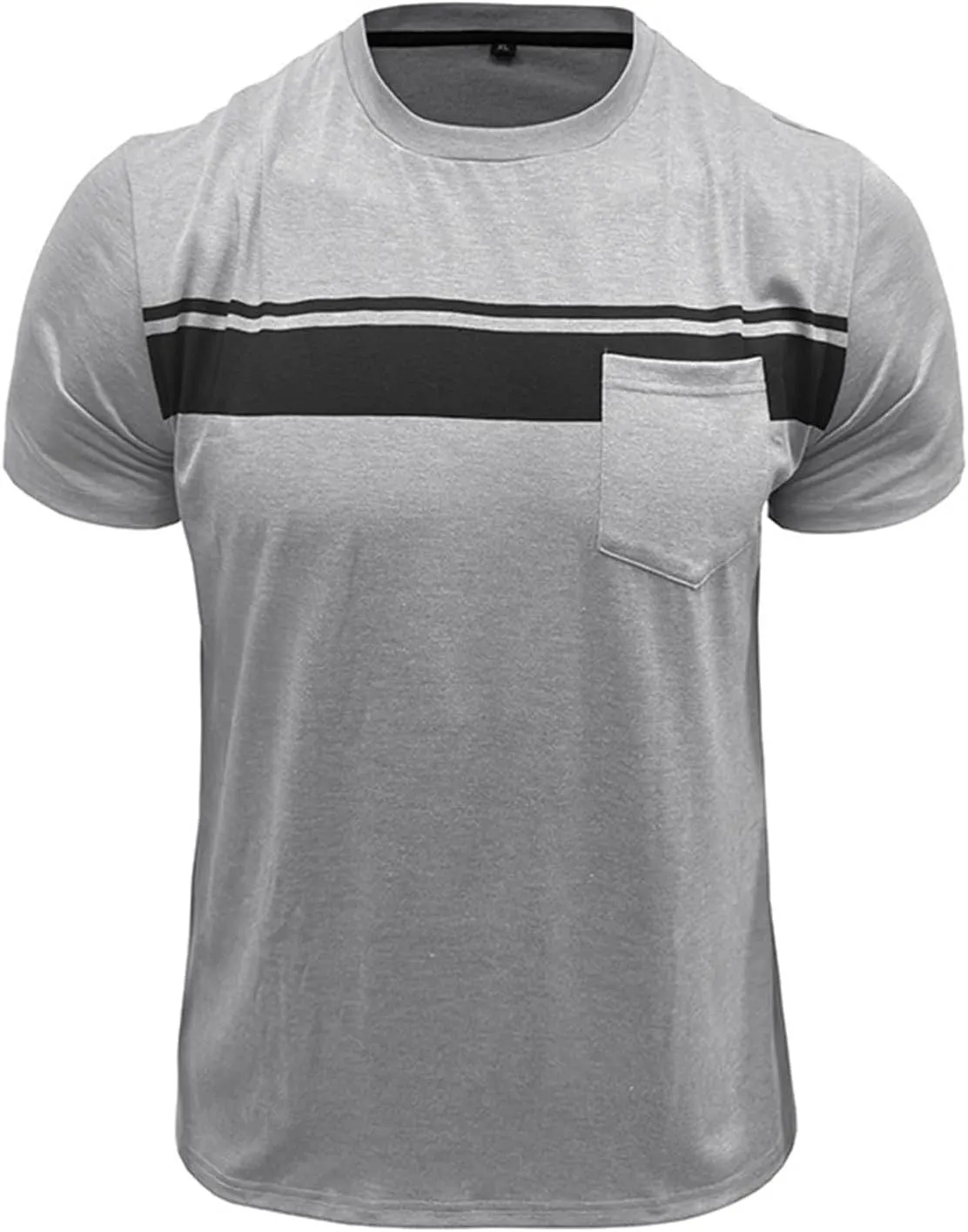 Mens Polo Shirts Quick Dry Short Sleeve Athletic Striped Golf T Shirt Performance Moisture Wicking Casual Collared Tee