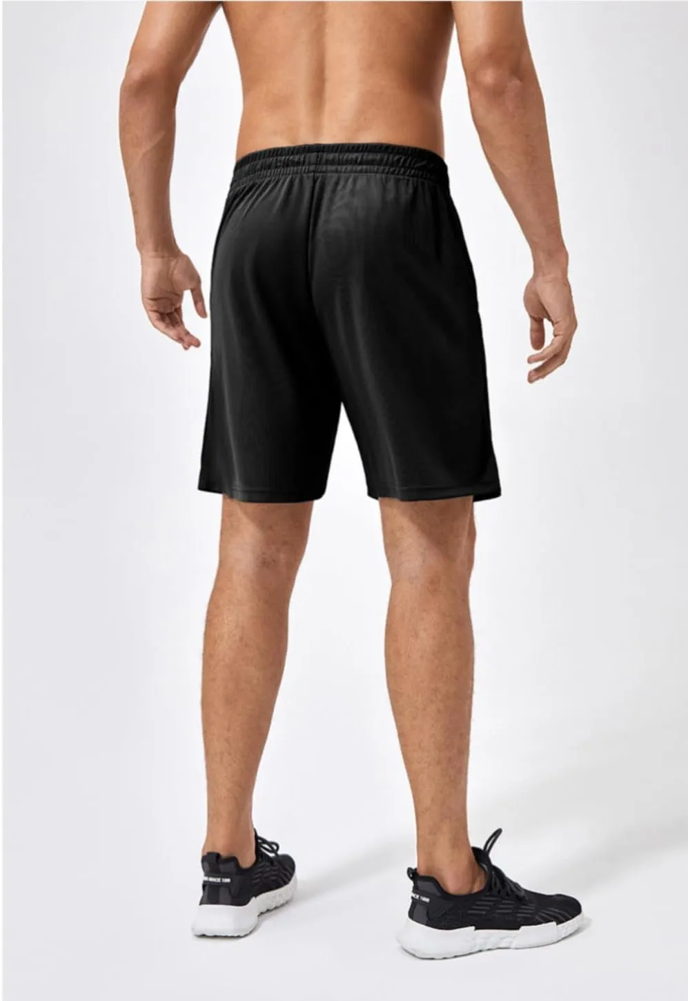 Men's Quick-Dry Athletic Shorts with Pockets, Lightweight Workout Shorts, Breathable Running Shorts with Elastic Waistband