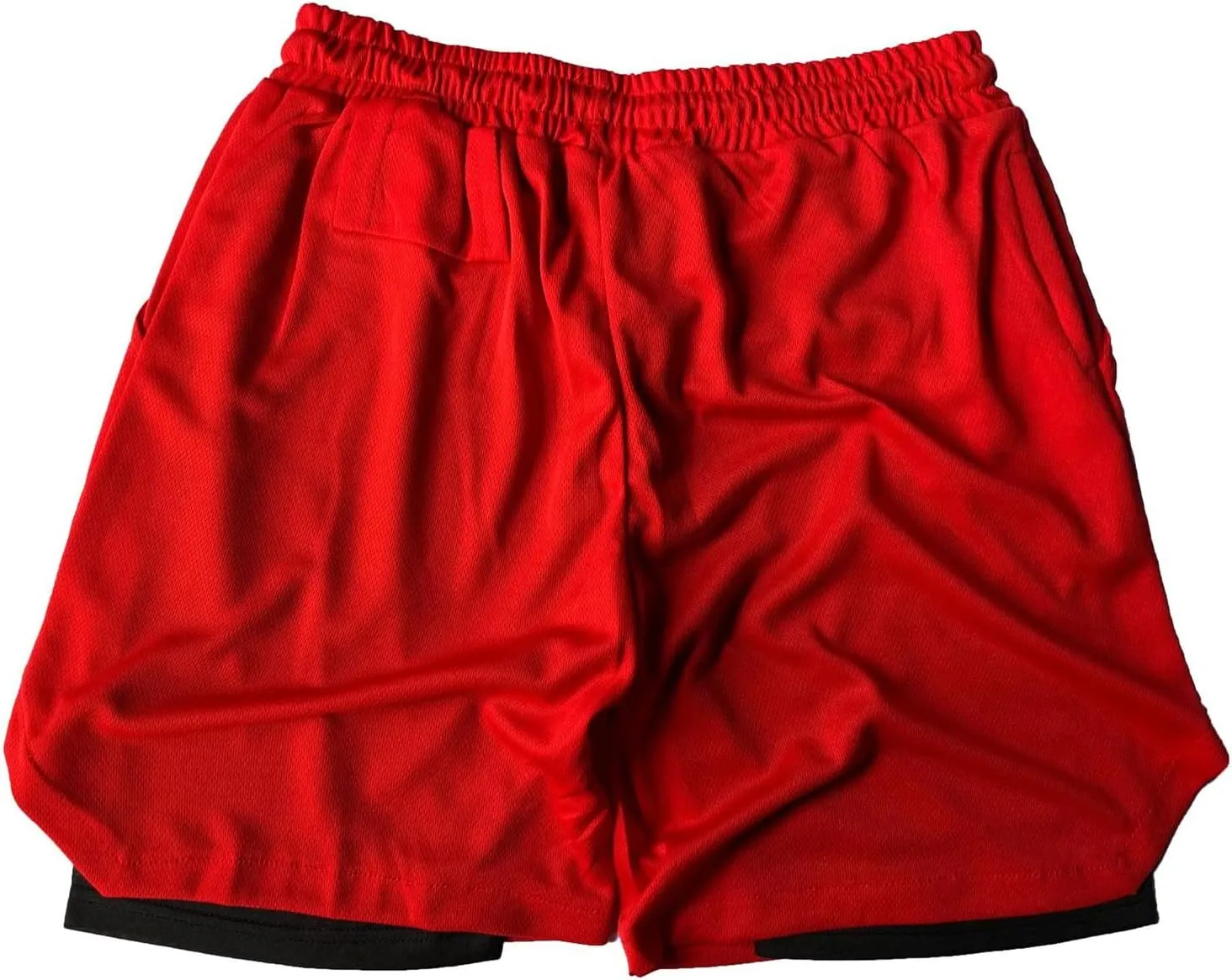 Men's Running Shorts Mesh Gym Athletic Workout Shorts for Men 2 in 1 Quick Dry Sports Shorts with Liner and Pockets