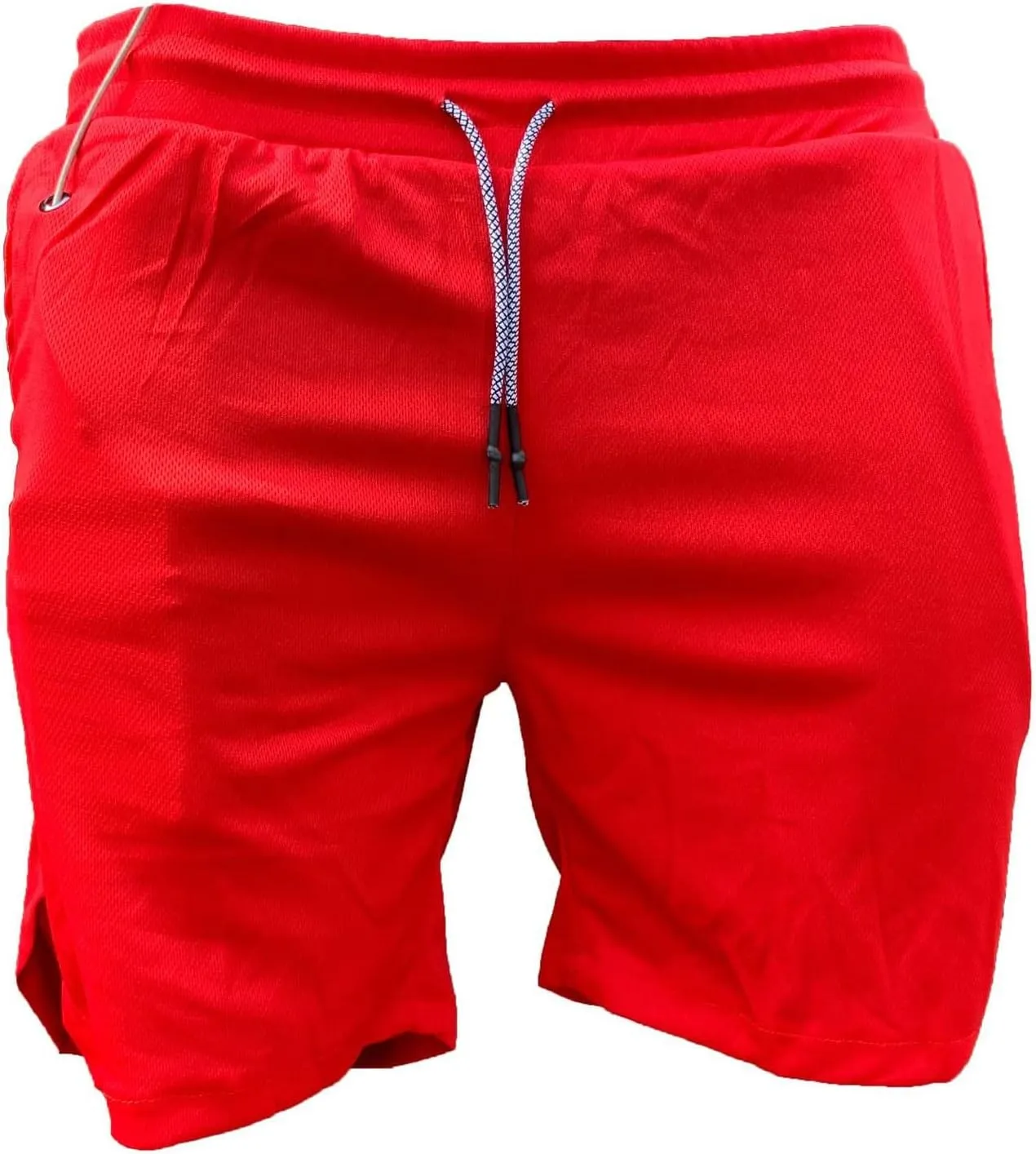 Men's Running Shorts Mesh Gym Athletic Workout Shorts for Men 2 in 1 Quick Dry Sports Shorts with Liner and Pockets