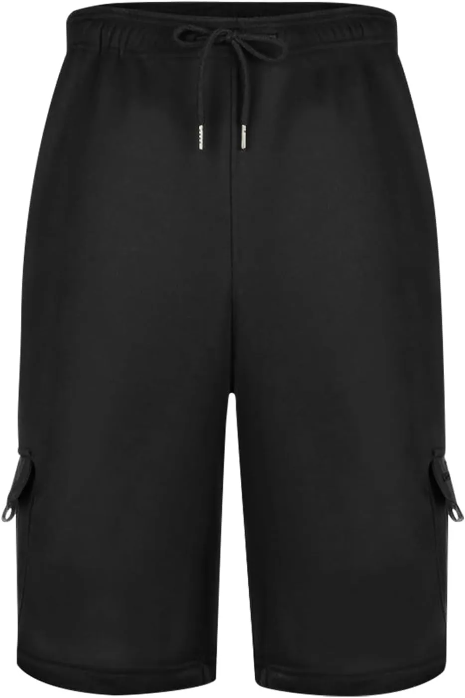 Men's Shorts Cargo Work Outdoors Summer Shorts Elastic Waist Drawstring Classic with Multi Pockets Solid Half Pants