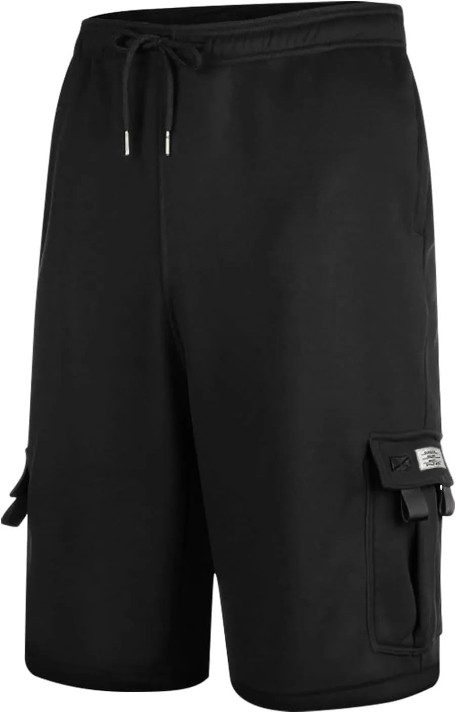 Men's Shorts Cargo Work Outdoors Summer Shorts Elastic Waist Drawstring Classic with Multi Pockets Solid Half Pants