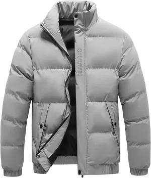 Men's Ski Jacket Waterproof Warm Heavyweight Packable Windproof Insulated Jackets Thermal Zip Up Puffer Jacket