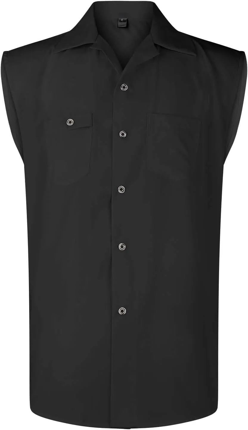 Mens Sleeveless Button Down Shirts Summer Cotton Linen Beach Tank Top Trendy Loose Camp Collared Leisure Waistcoats