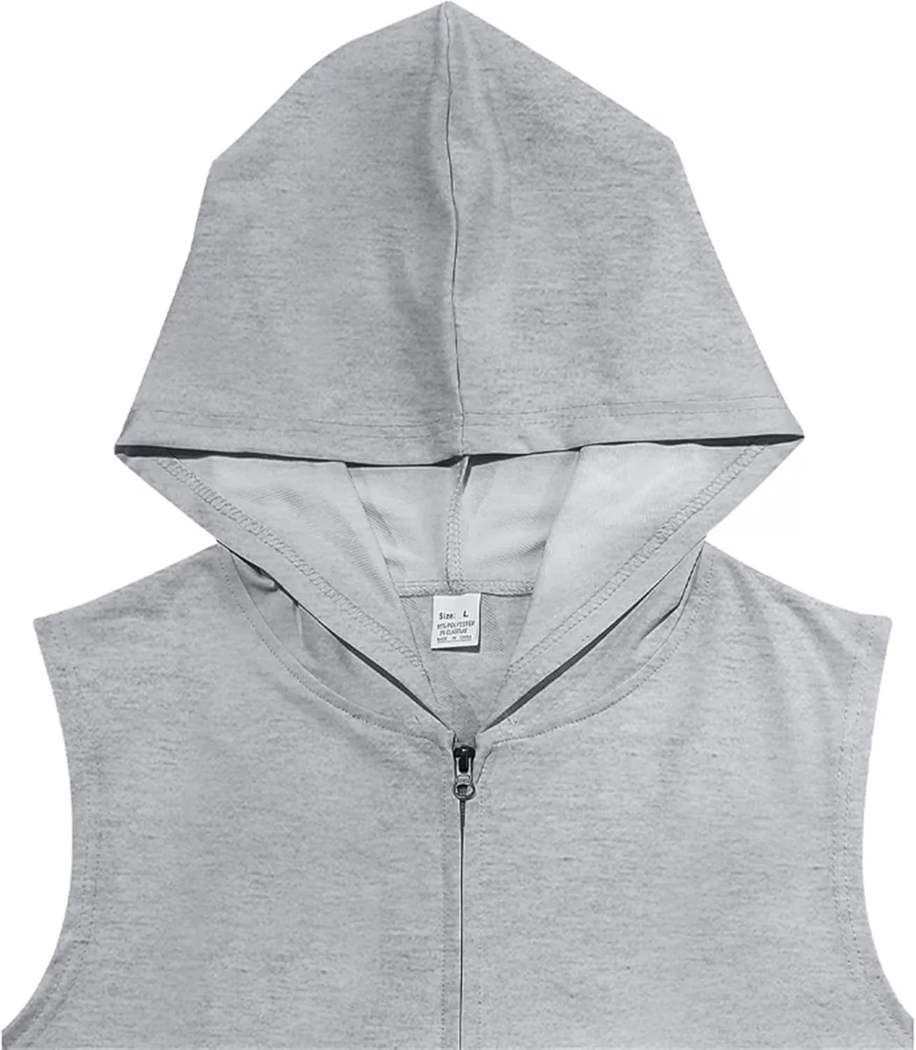 Mens Sleeveless Hooded Tank Tops Workout Zip Up Gym Fitness Training Shirts Muscle Cut Off T Shirt Bodybuilding Vests