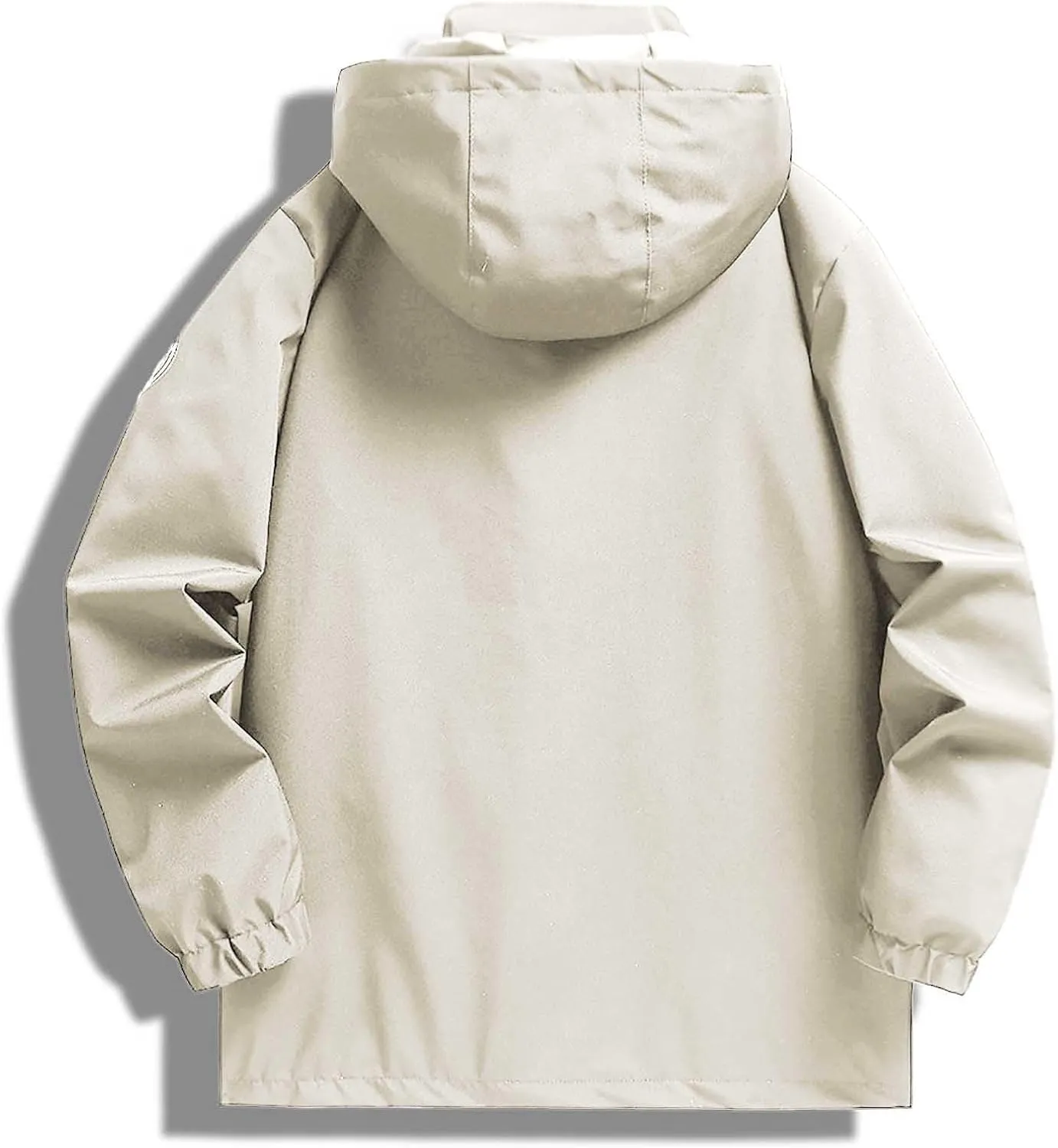 Men's Winter Coats Oversized Solid Color Pullover Hooded Jackets Baggy Warm Full Zip Button Down Jackets with Pockets