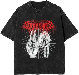 Mens Woman Vintage Oversized T Shirt Stylish Crew Neck Short Sleeve Summer Tee Graphic T-Shirts Unisex