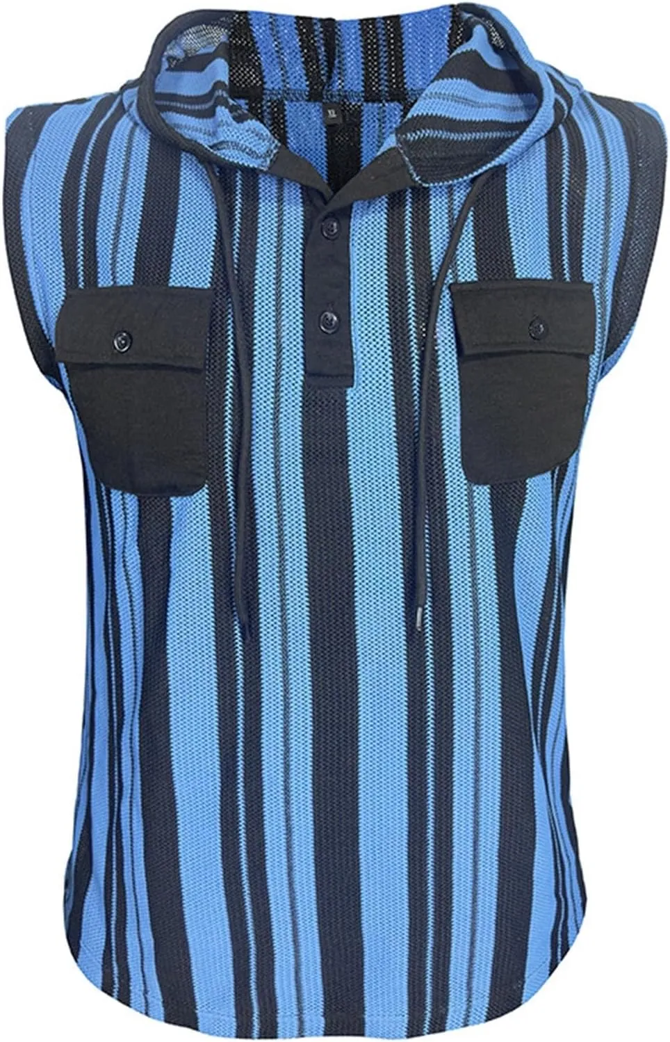 Mens Workout Hoodies Tank Tops Casual Athletic Striped Gym Bodybuilding Muscle Cut Off Shirts Sport Active Tee Tops
