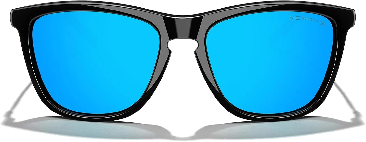 MERRY'S Unisex Polarized Sunglasses for Women Men Classic Retro Designer Style Aluminum Legs