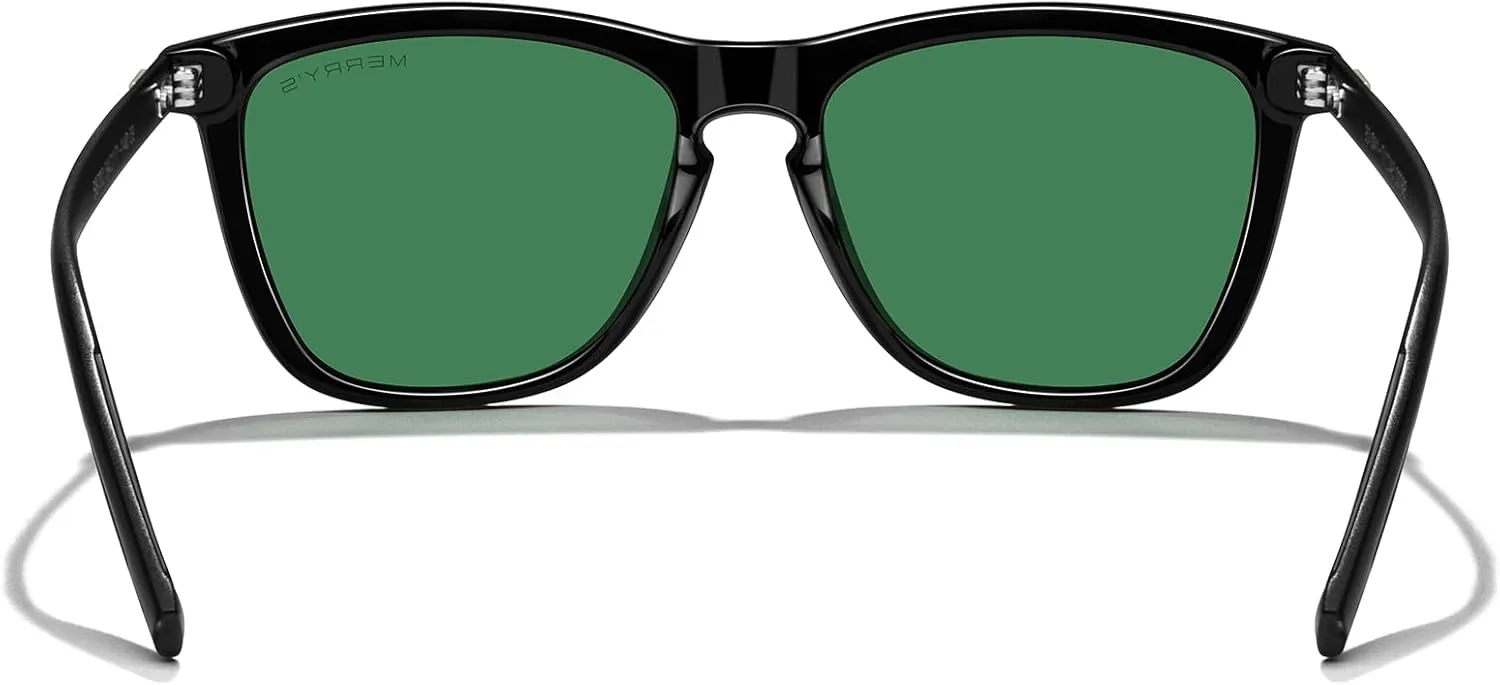 MERRY'S Unisex Polarized Sunglasses for Women Men Classic Retro Designer Style Aluminum Legs