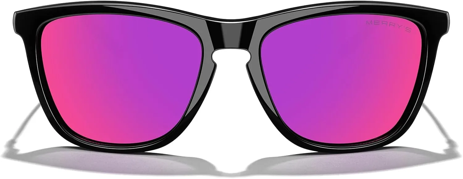MERRY'S Unisex Polarized Sunglasses for Women Men Classic Retro Designer Style Aluminum Legs