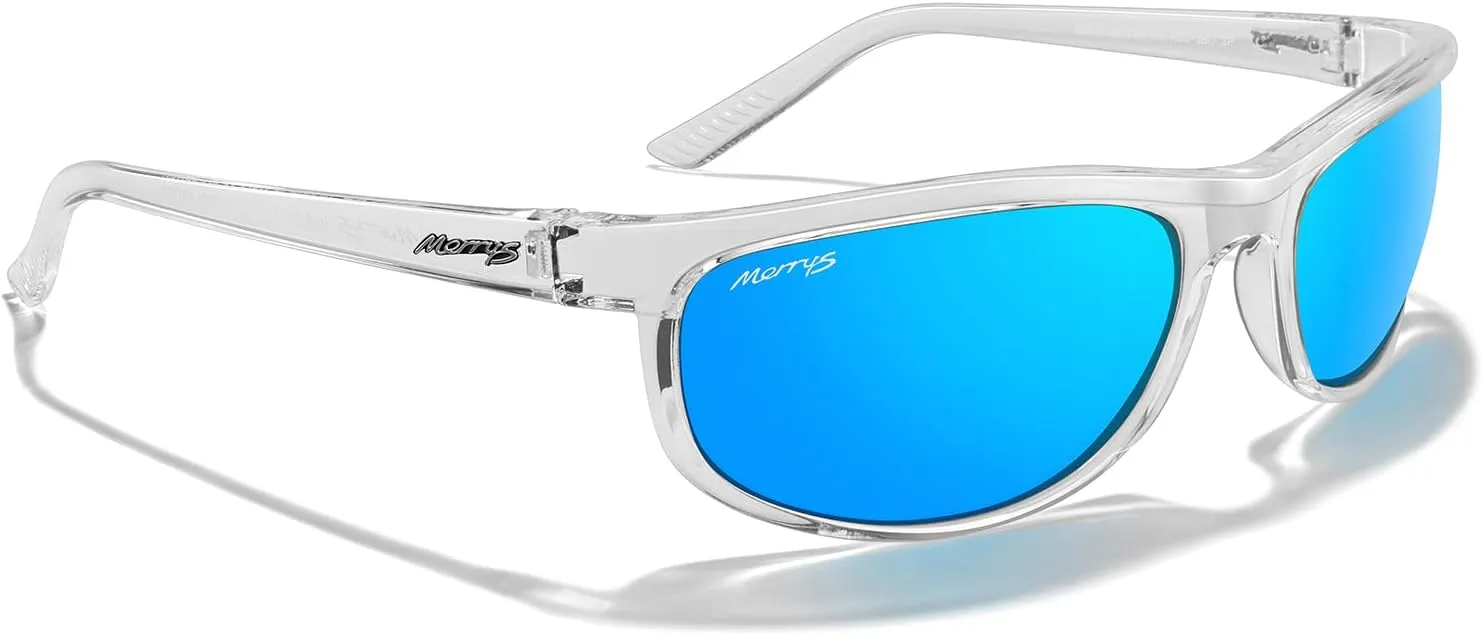 MERRY'S Wrap Around Sport Polarized Sunglasses for Men Women Driving Fishing Cycling Running UV400 Protection S3027