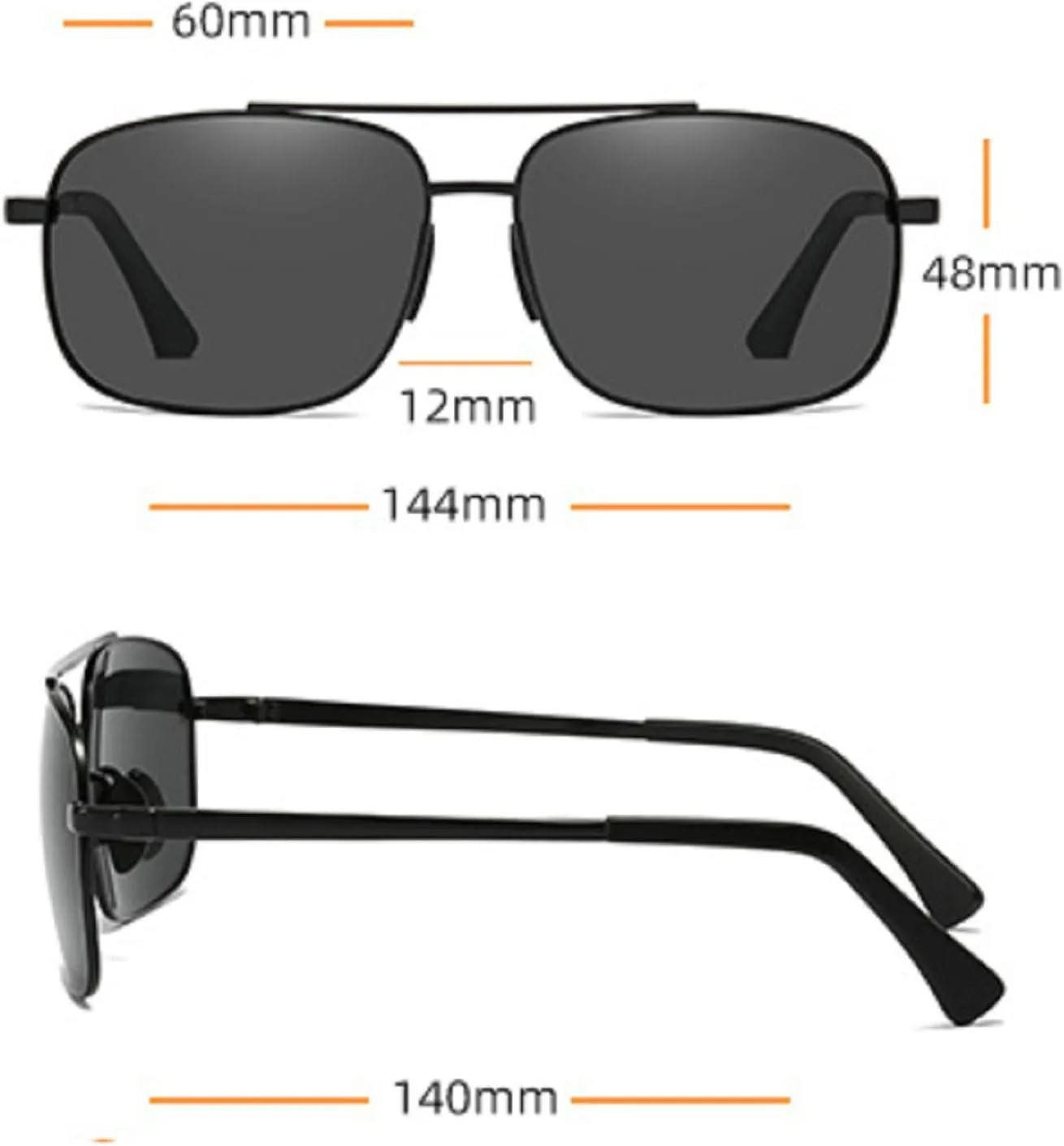 Metal Polarized Sport Reading Sunglasses for Men and Women, Wrap Sunglasses for Fishing Cycling and Running Y08