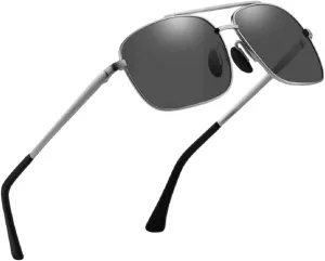 Metal Polarized Sport Reading Sunglasses for Men and Women, Wrap Sunglasses for Fishing Cycling and Running Y08