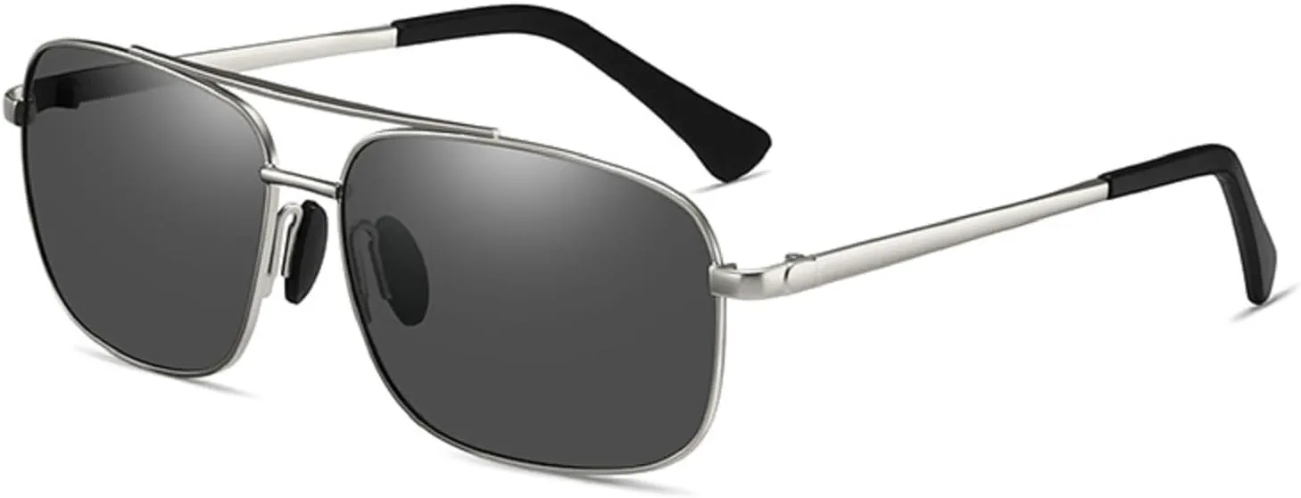 Metal Polarized Sport Reading Sunglasses for Men and Women, Wrap Sunglasses for Fishing Cycling and Running Y08
