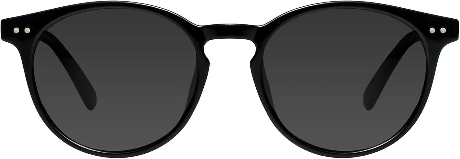 mosanana Round Polarized Sunglasses with Spring Hinges for Women Men Classic Retro Style MS52361