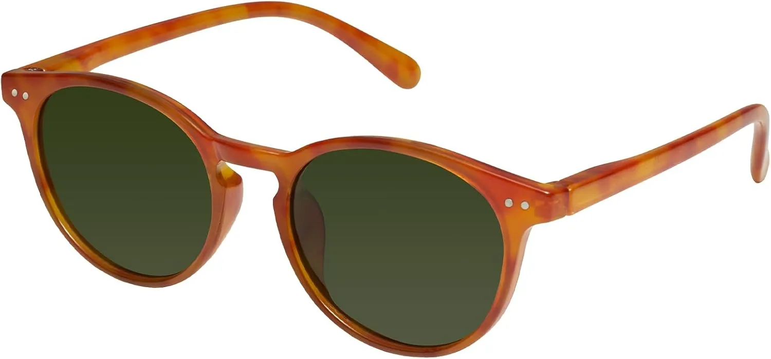 mosanana Round Polarized Sunglasses with Spring Hinges for Women Men Classic Retro Style MS52361