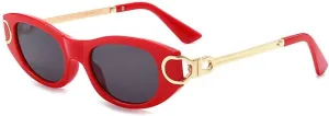 New 2025 Vintage Sunglasses for Women Classic Oval Frame Sun Glasses Fashion Vintage Cat Eye Shades,C5