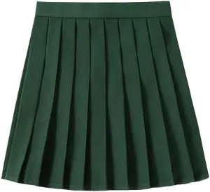 Only Faith Womens Solid Color Pleated Skirts A-Line Skater Skirts Mini Skirt