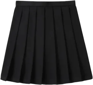Only Faith Womens Solid Color Pleated Skirts A-Line Skater Skirts Mini Skirt