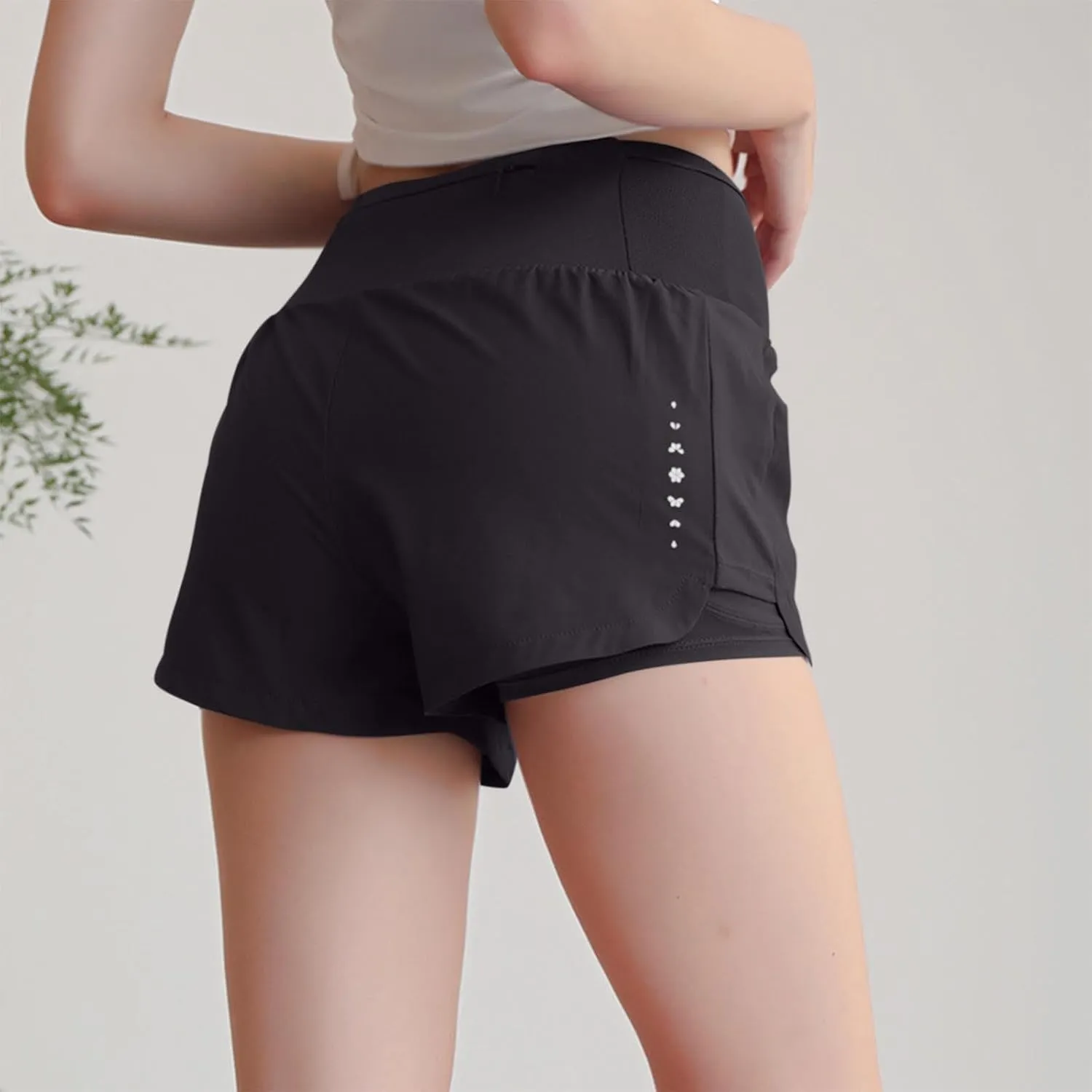 Oplxuo Womens Athletic Shorts Basic Running Shorts Lightweight Quick Dry Gym Workout Shorts