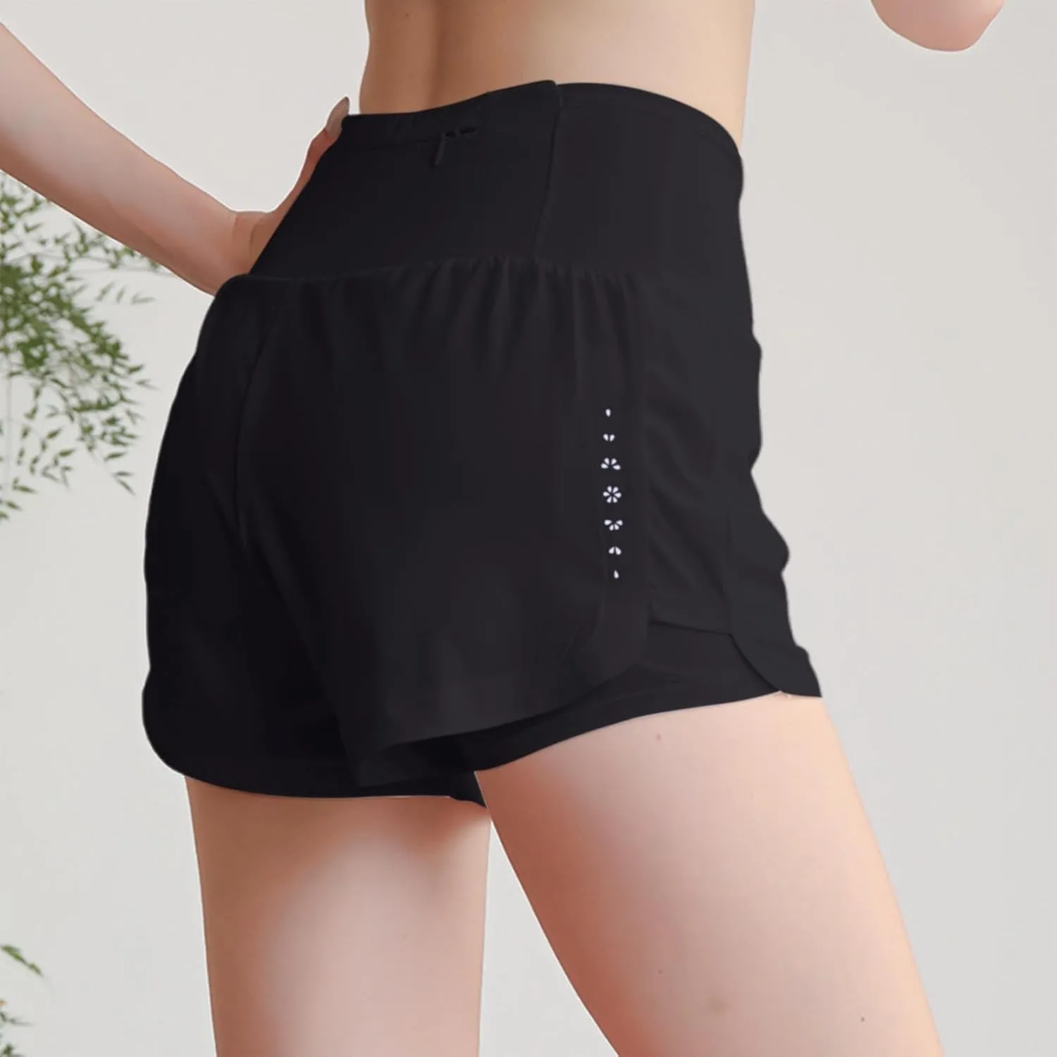 Oplxuo Womens Athletic Shorts Basic Running Shorts Lightweight Quick Dry Gym Workout Shorts