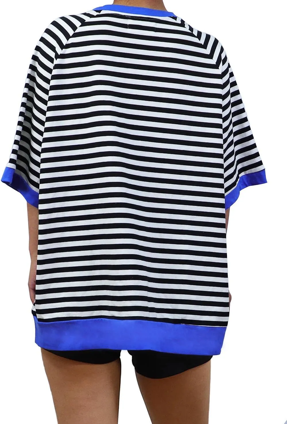 Oversized T-Shirts Striped Crewneck Short Sleeve Casual Tops Loose Blouses Tops for Women Trendy