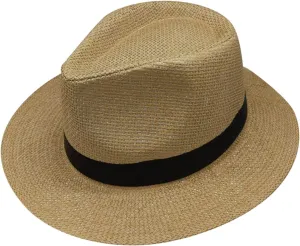 Packable Straw Fedora Panama Sun Summer Beach Hat Cuban Men Women Wide Brim Panama Hat Beach Sun Hats