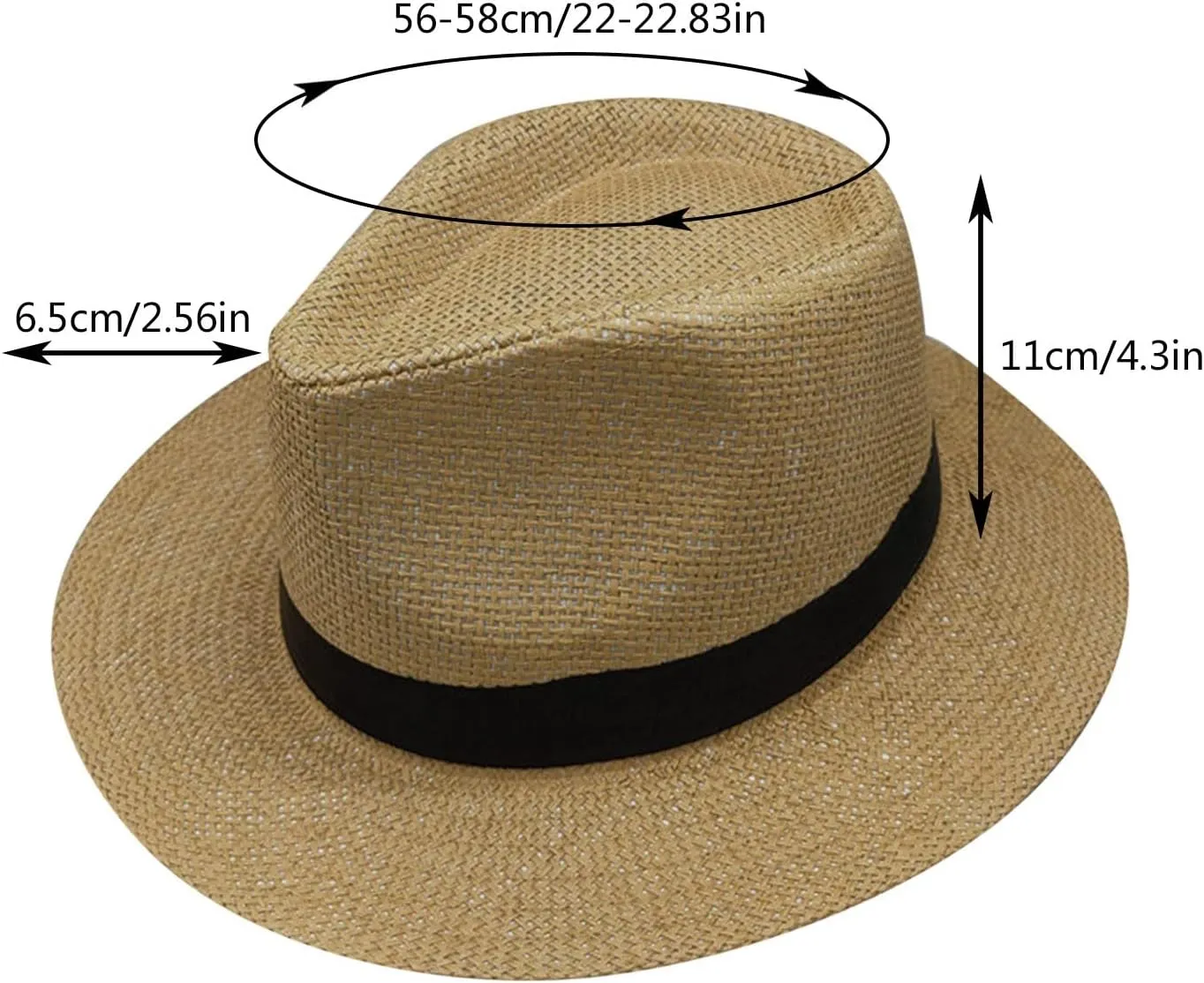 Packable Straw Fedora Panama Sun Summer Beach Hat Cuban Men Women Wide Brim Panama Hat Beach Sun Hats