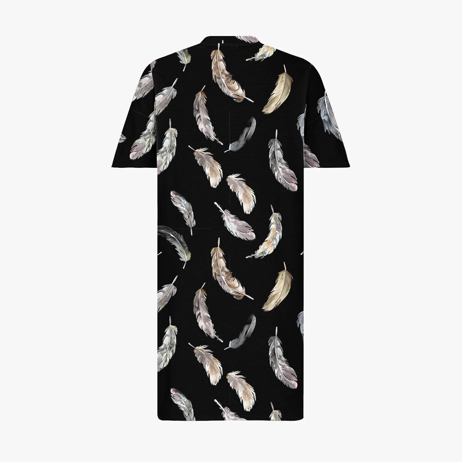 Plus Size Dress for Women Summer Casual Sundress Oversized Printed Loose Casual Dress Short Sleeved Knee Length Dress