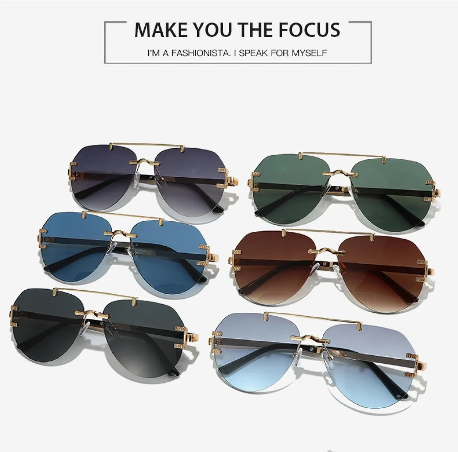 Quality Luxury Women's Oval Sunglasses Classic Metal Anti-uv Driving Sun Glasses Fashion Men's Casual Shades