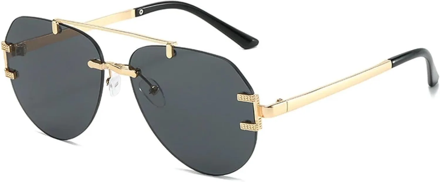 Quality Luxury Women's Oval Sunglasses Classic Metal Anti-uv Driving Sun Glasses Fashion Men's Casual Shades