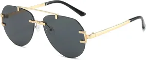 Quality Luxury Women's Oval Sunglasses Classic Metal Anti-uv Driving Sun Glasses Fashion Men's Casual Shades