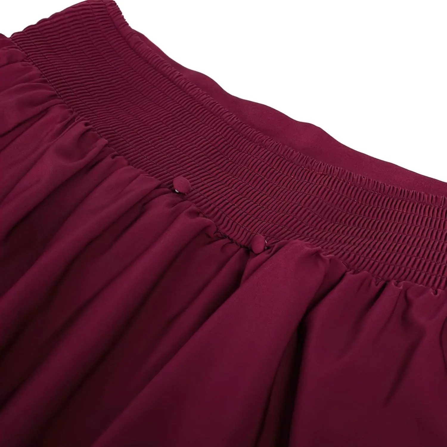 Renaissance Ruffle Skirts for Women Double Layered High Waisted Midi Skirts Elastic Tiered Goth Maxi Skirt