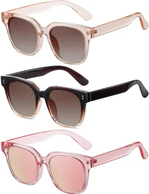 Retro Oversized Square Polarized Sunglasses for Women Classic Vintage UV400