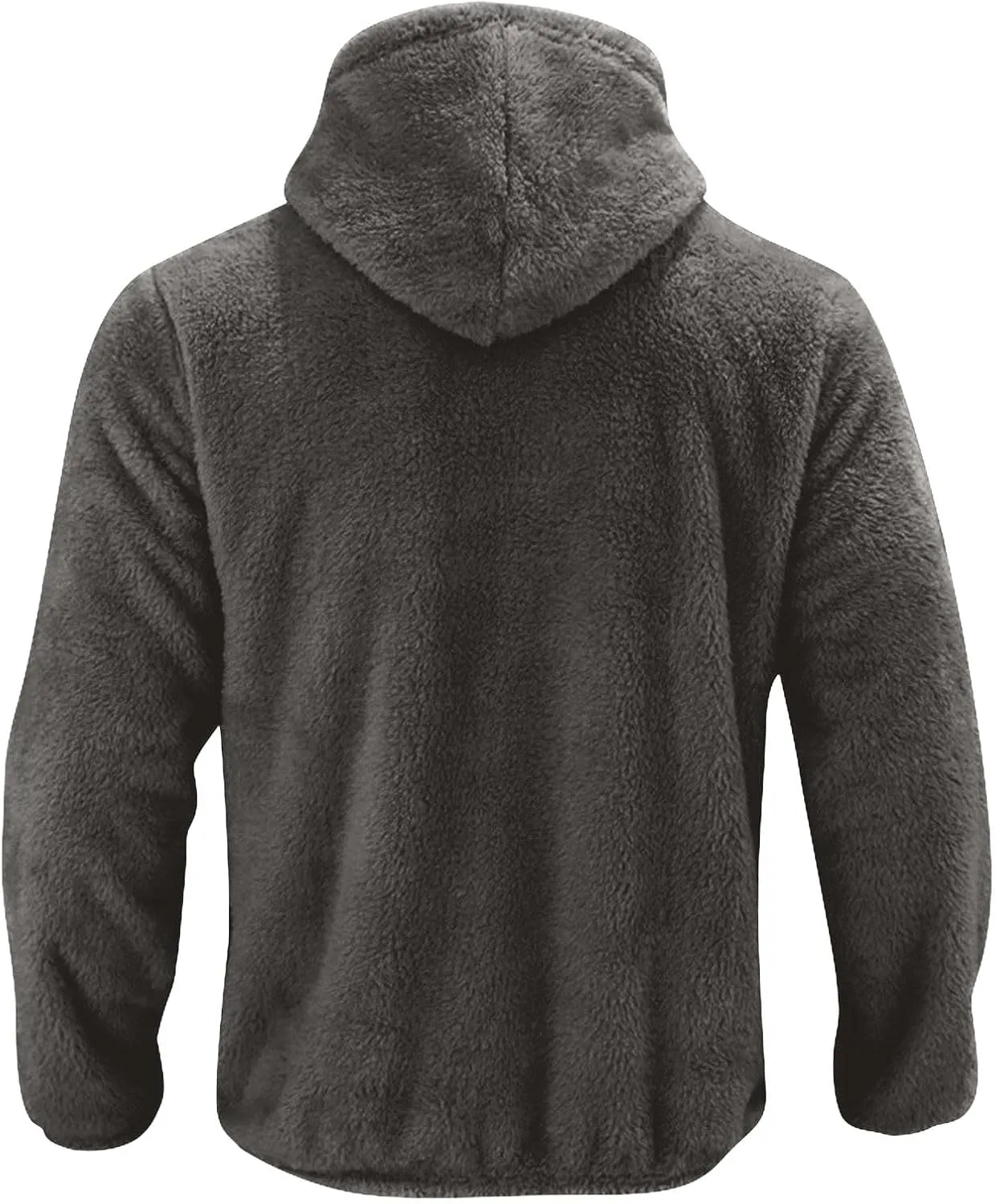 RTRDE Mens Casual Jacket Lightweight Sherpa Jackets Full Zip Warm Fuzzy Windproof Winter Coats Hooded Work Coats, M-3XL