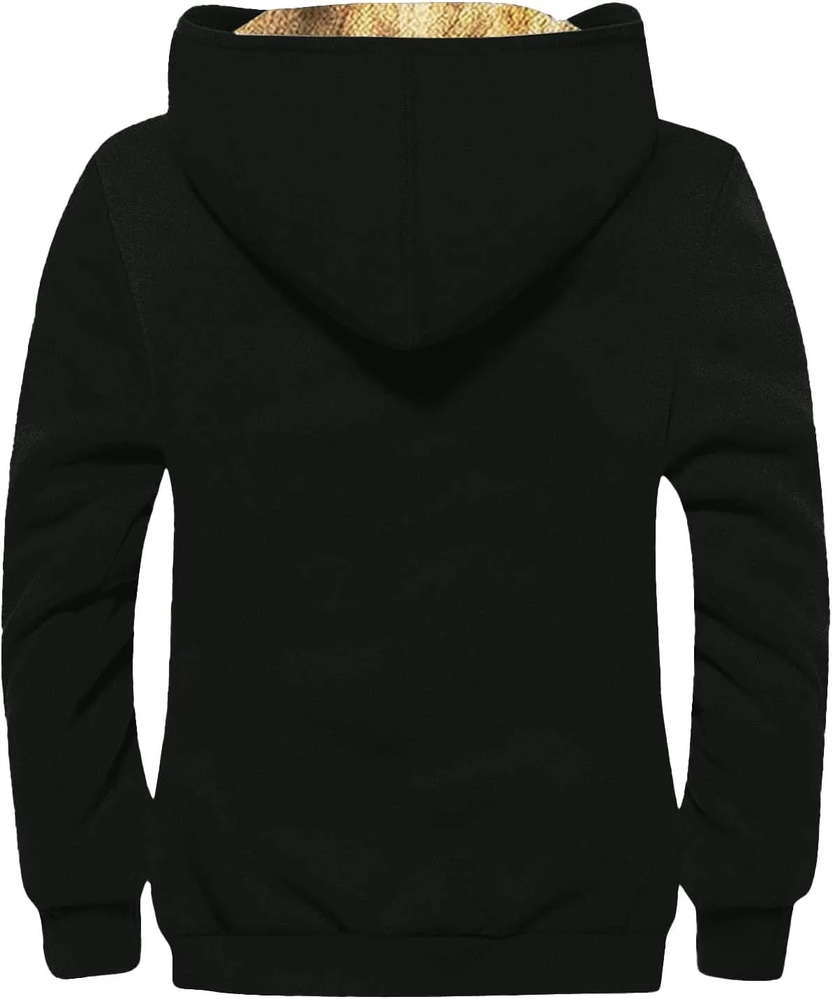 RTRDE Mens Fashion Hooded Jacket Lined Hoodie Jackets Casual Winter Warm Fleece Coats with Hood Outwear Jacket, M-7XL