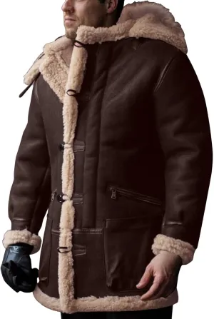 RTRDE Men's Jackets Winter Thick Sherpa Lined Fleece Hoodie Jacket Coat Outwear Lightweight, M-5XL