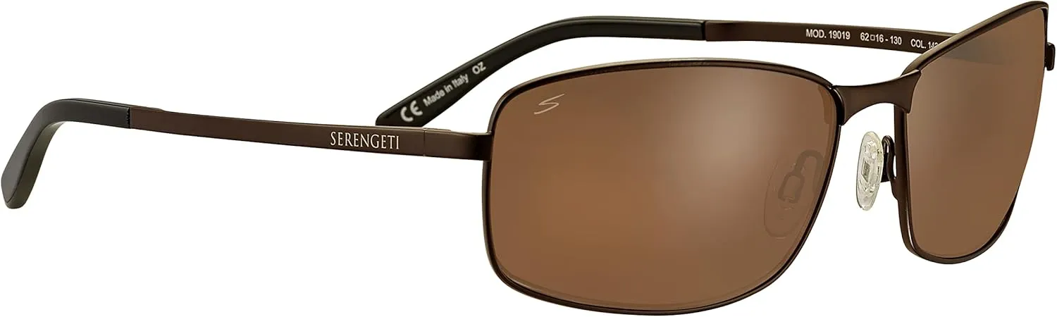 Serengeti - VARESE 2.0, Brushed Brown, Saturn Drivers Non Polarized, Large size sunglasses, Men sunglasses, Sport, Drivers
