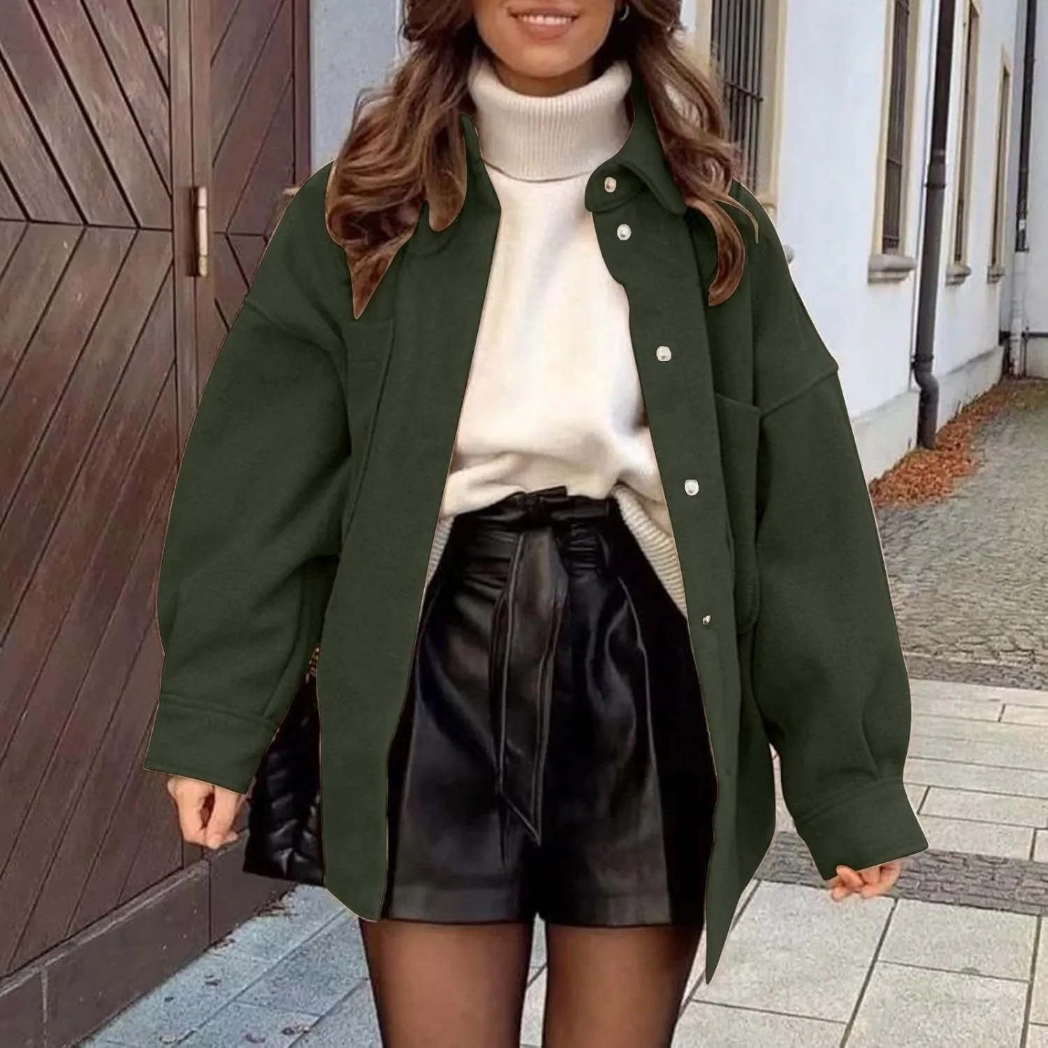 SHAOBGE Winter Clothes For Women Women's Plaid Jacket Fall Fashion 2023 Long Sleeve Sweatshirt plus Size Ski