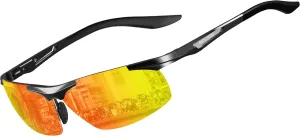 SIPLION Men's Sunglasses Polarized Sport Glasses for golf fishing driving Metal Frame Sun glasses