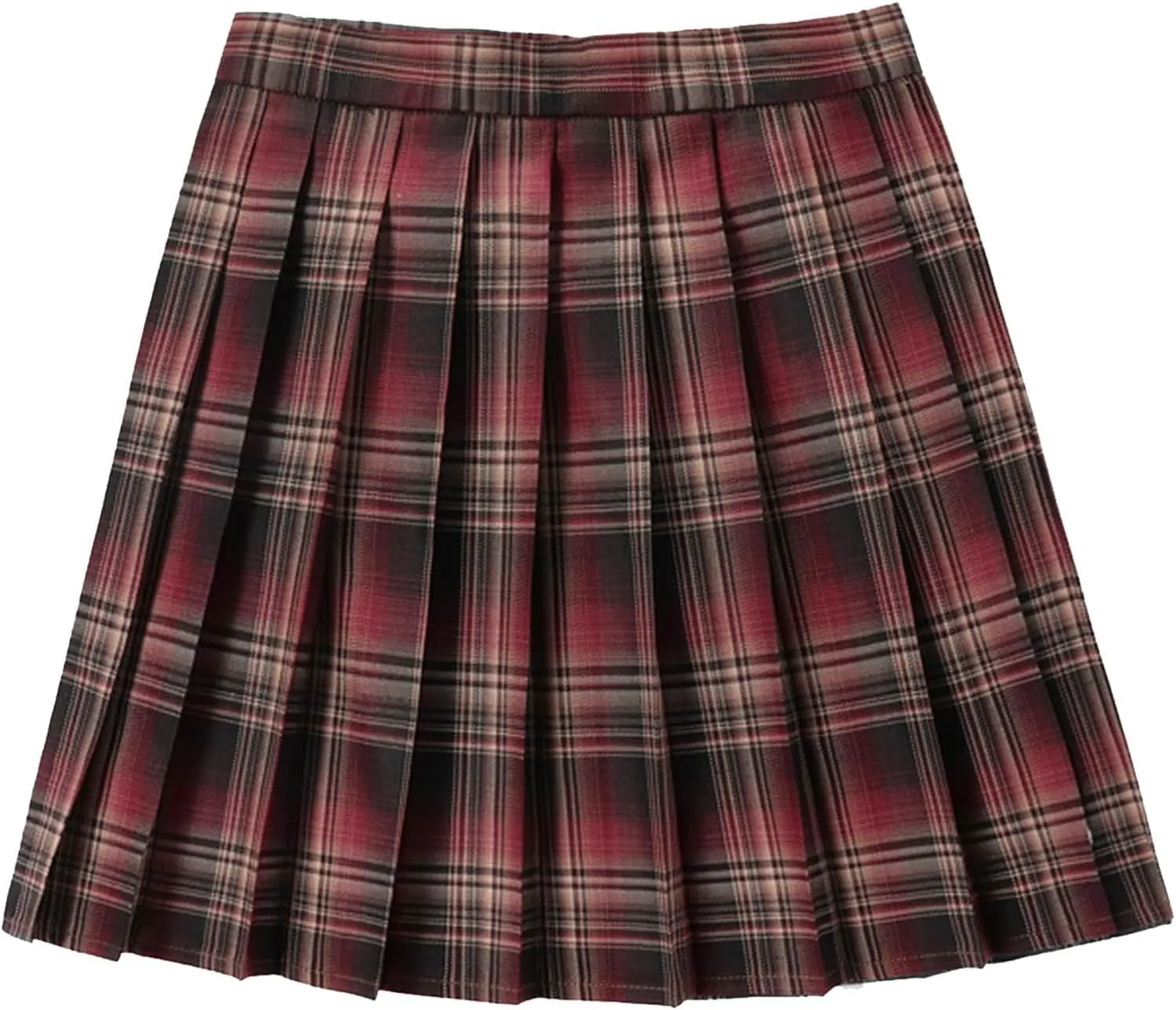 Skirts for Women Women's Casual Plaid High Waist Pleated A Line Mini Skirt