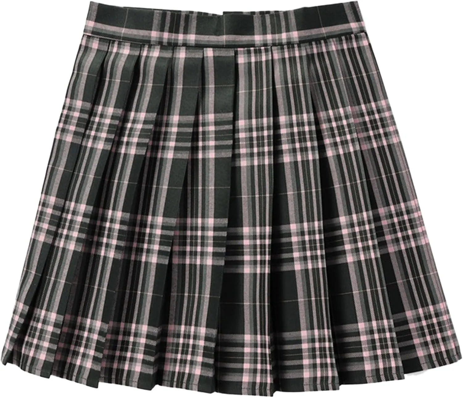 Skirts for Women Women's Casual Plaid High Waist Pleated A Line Mini Skirt
