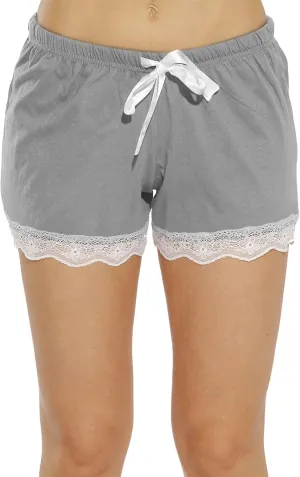 Sleep Shorts Women Plaid Trendy Plaid Summer Lace Sleep Pj Bottoms Fashion Drawstring Elastic Waist Cute Shorts 2025