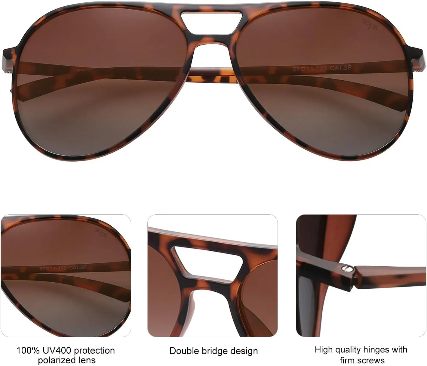 SOJOS Classic Polarized Ultra Lightweight Flexible Men Women Sunglasses JOURNEY SJ2065