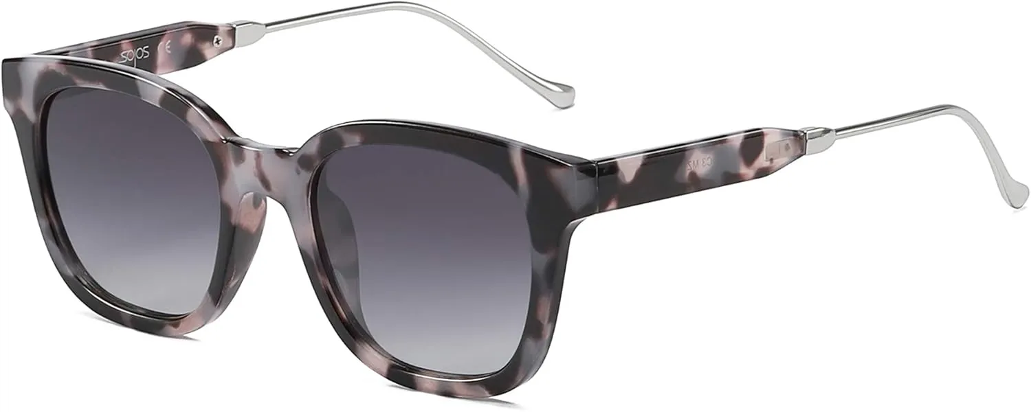 SOJOS Classic Square Polarized Sunglasses Womens Mens Retro Trendy UV400 Sunnies SJ2050