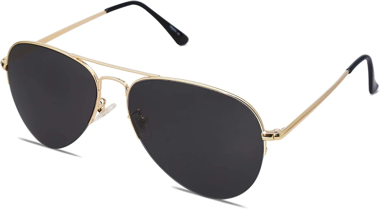 SOJOS Men's Women's Sunglasses, Classic Semi Rimless Metal Frame SJ1106
