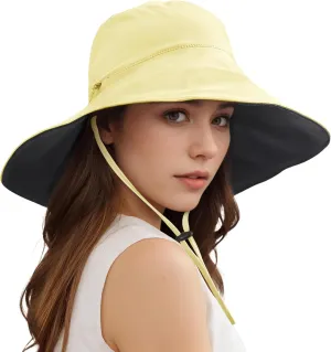 Sukeen Wide Brim Sun Hats for Women Men, Double Sided Wearing Fishing Hats UPF50  Cooling Bucket Hat for Beach Hiking Outdoor