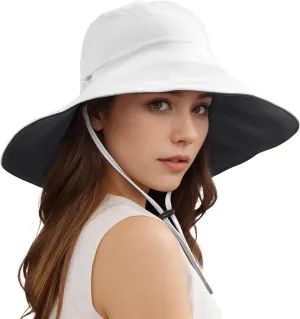 Sukeen Wide Brim Sun Hats for Women Men, Double Sided Wearing Fishing Hats UPF50  Cooling Bucket Hat for Beach Hiking Outdoor