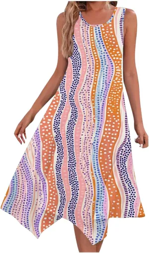Summer Dresses for Women Floral Printed V Neck Spaghetti Strap Casual Maxi Sundress Plus Size Boho Dress with Pocket